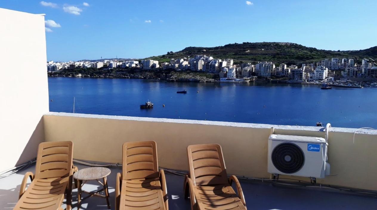 Bayview 2 Bedroom Seaview Apartment With Large Terrace With Panoramic Views - By Getawaysmalta Σεντ Πόλς Μπέι Εξωτερικό φωτογραφία