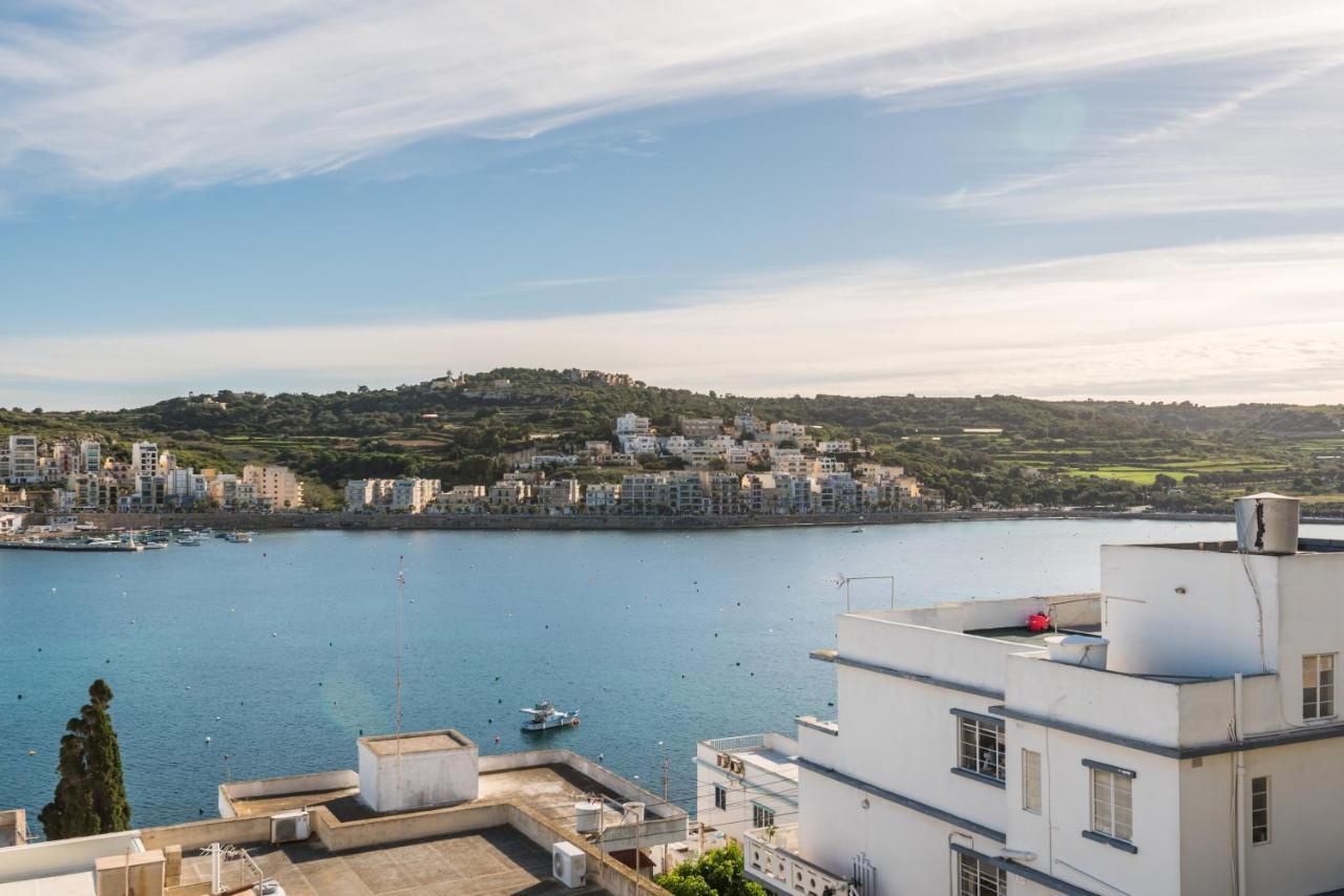 Bayview 2 Bedroom Seaview Apartment With Large Terrace With Panoramic Views - By Getawaysmalta Σεντ Πόλς Μπέι Εξωτερικό φωτογραφία