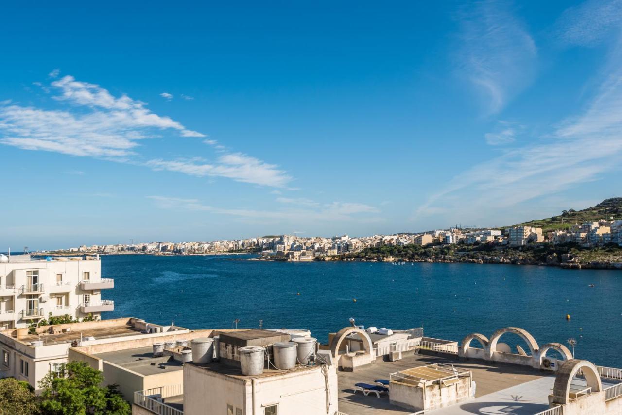 Bayview 2 Bedroom Seaview Apartment With Large Terrace With Panoramic Views - By Getawaysmalta Σεντ Πόλς Μπέι Εξωτερικό φωτογραφία