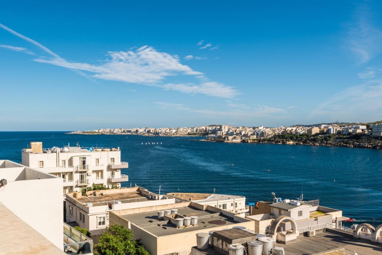 Bayview 2 Bedroom Seaview Apartment With Large Terrace With Panoramic Views - By Getawaysmalta Σεντ Πόλς Μπέι Εξωτερικό φωτογραφία